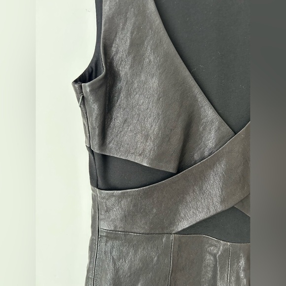 All Saints Turi lamb Leather Dress Black Size - Picture 14 of 15